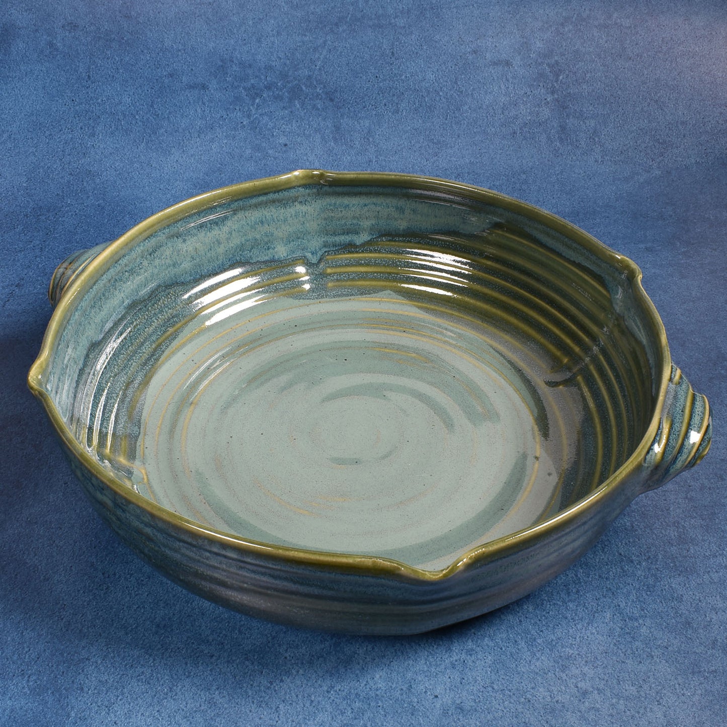 Holman Pottery Large Baking Serving Dish, Handmade in the USA, Sea Pearl