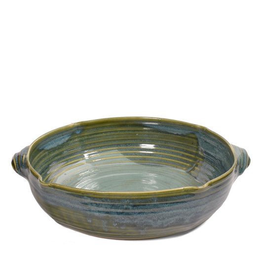Holman Pottery Large Baking Serving Dish, Handmade in the USA, Sea Pearl