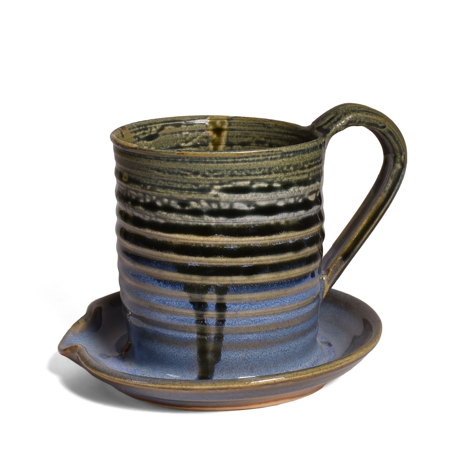 Holman Pottery Microwave Bacon Cooker, Smoky Blue