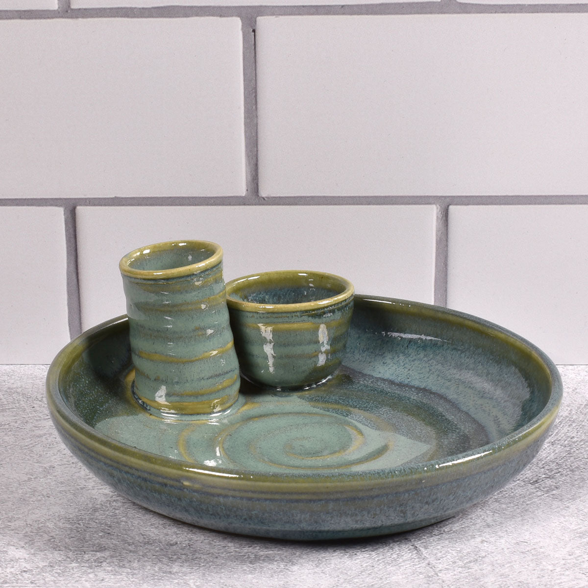 Holman Pottery Olive Combo Dish
