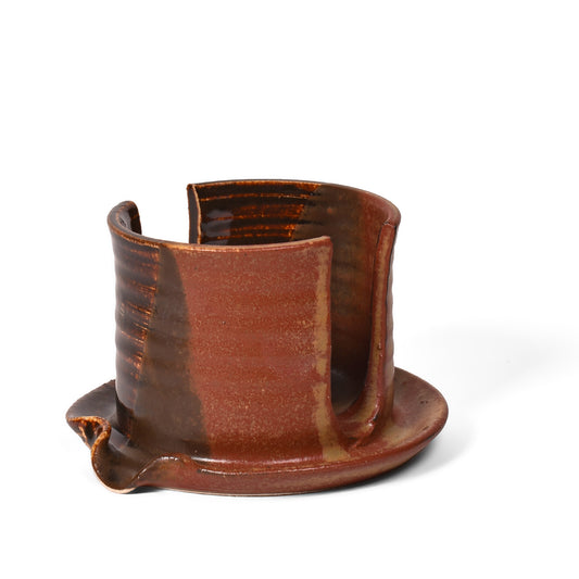 Holman Pottery American Handmade Sponge Holder, Red Earth