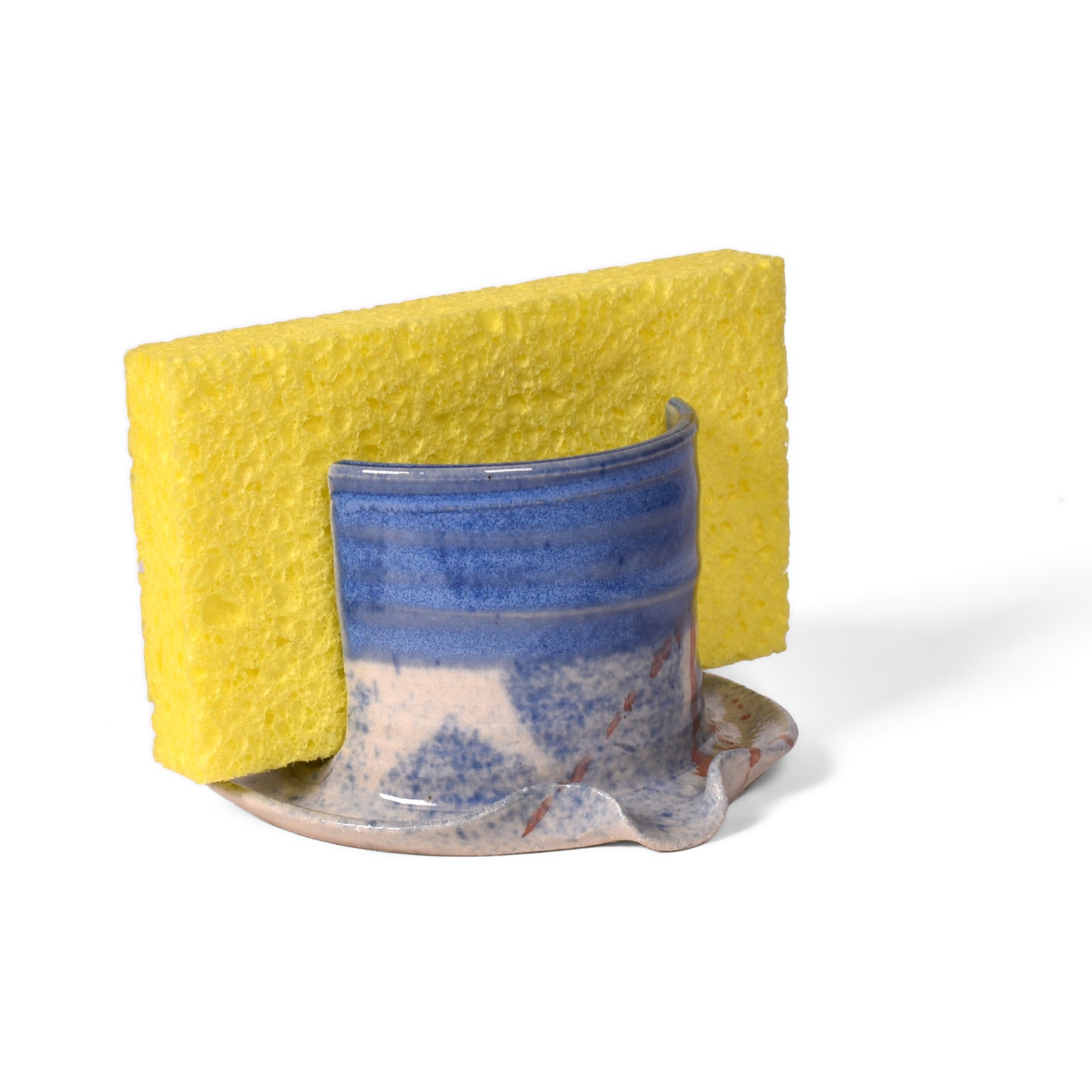 Holman Pottery American Handmade Sponge Holder, Stars and Stripes