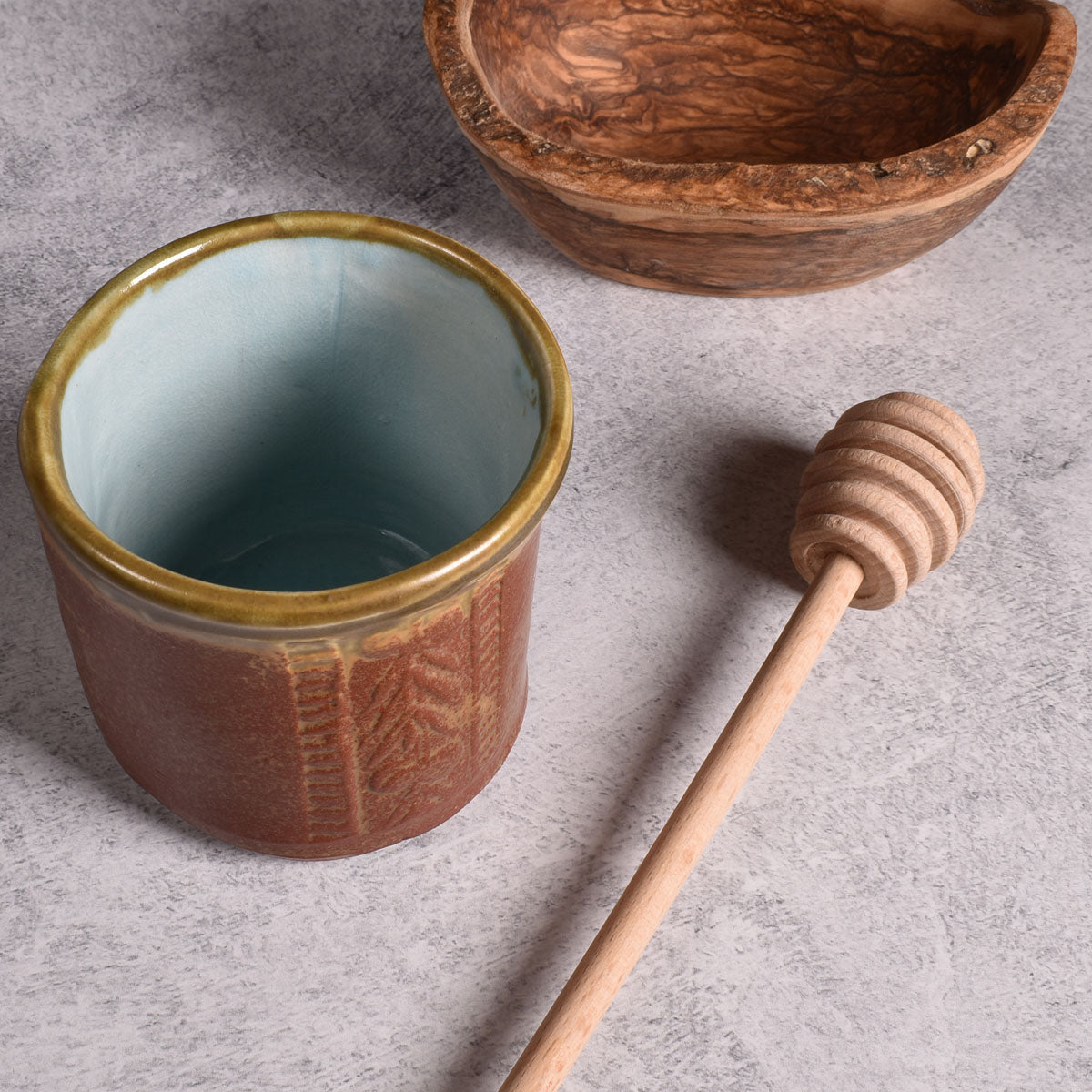 Holman Pottery 3-1/4-inch Planter/Tumbler/Caddy, Handmade in the USA, Robin's Nest