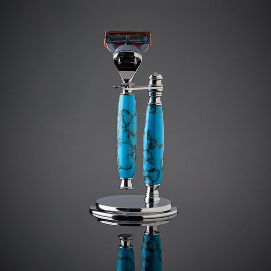 Imperium Shaving The Sedona Handmade Turquoise Stone 2-Piece Shave Set
