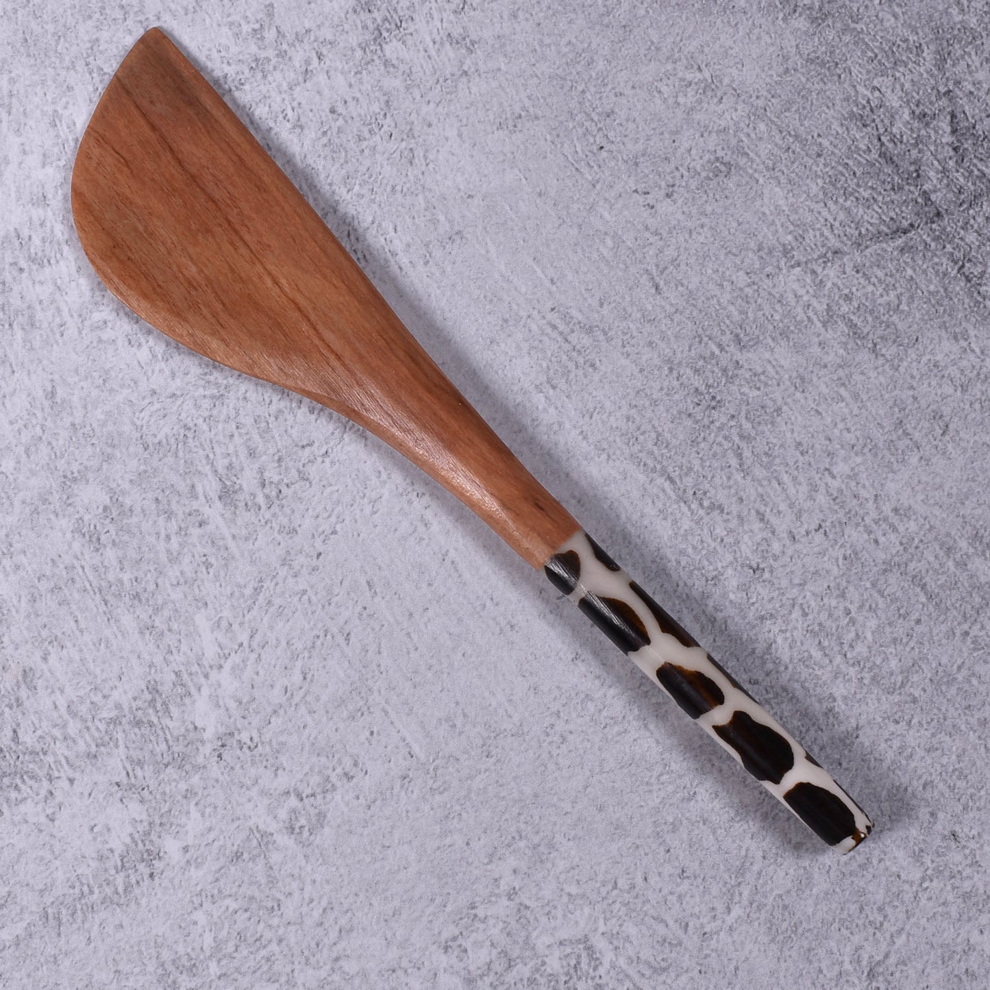 Wild Olive Wood Spreader with Bone Handle, Handmade in Kenya, Random Patterns, Each One Unique