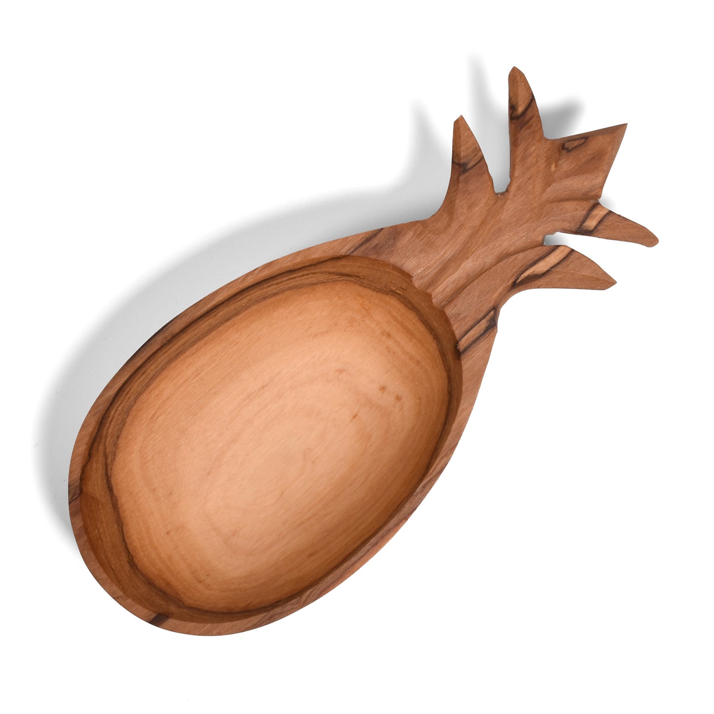 Kenyan Hand Carved Wild Olive Wood Pineapple Scoop Bowl