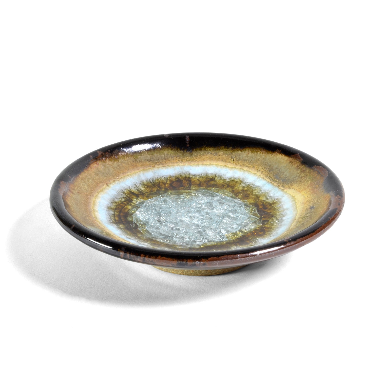Dock 6 Pottery Small Bowl with Fused Glass - The Barrington Garage