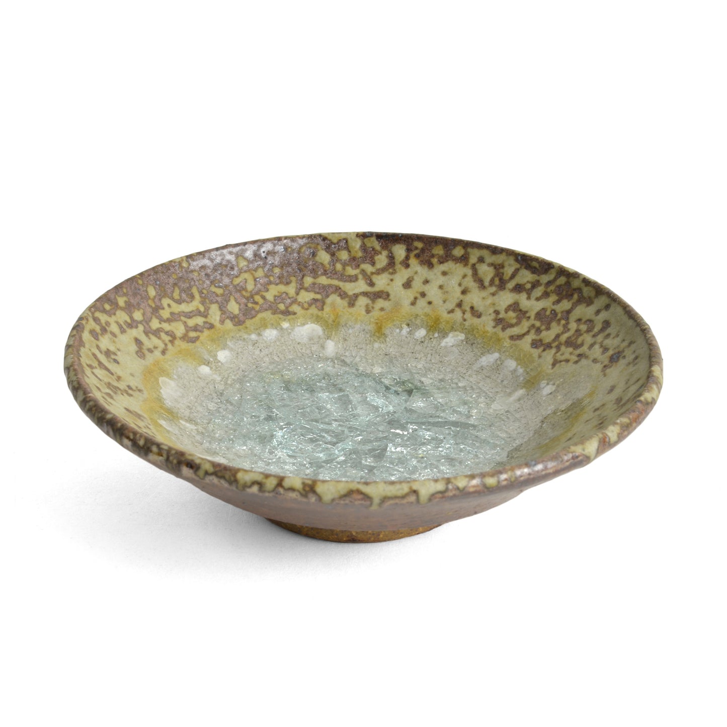 Dock 6 Pottery Small Bowl with Fused Glass - The Barrington Garage