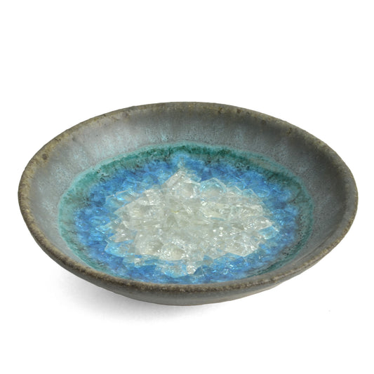 Dock 6 Pottery Small Bowl with Fused Glass - The Barrington Garage