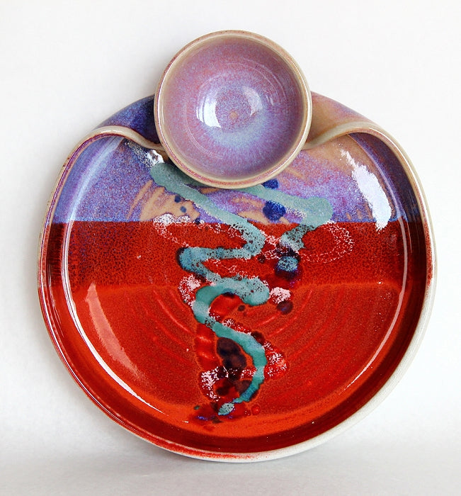 Larrabee Ceramics Chip and Dip Platter