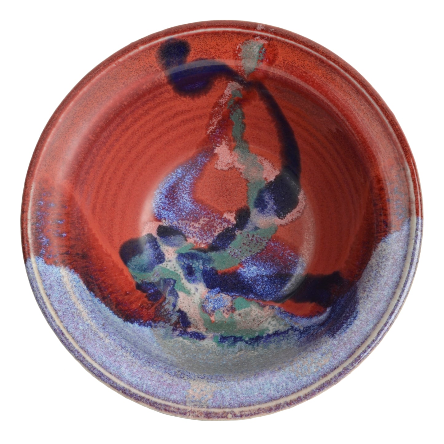 Larrabee Ceramics Small Salad Bowl, Mauve/Red