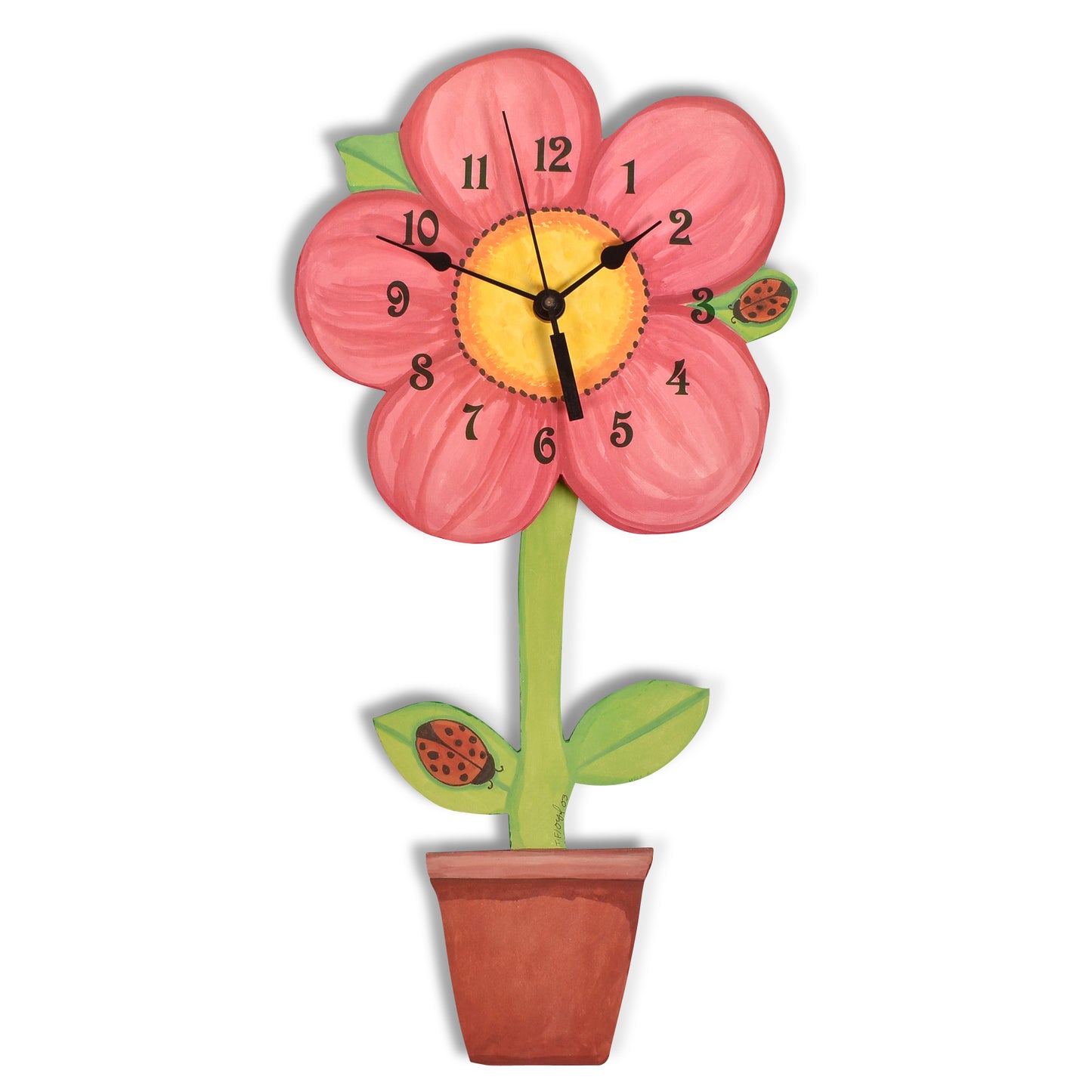 Swingin' Flowerpot American Handmade Pendulum Wall Clock