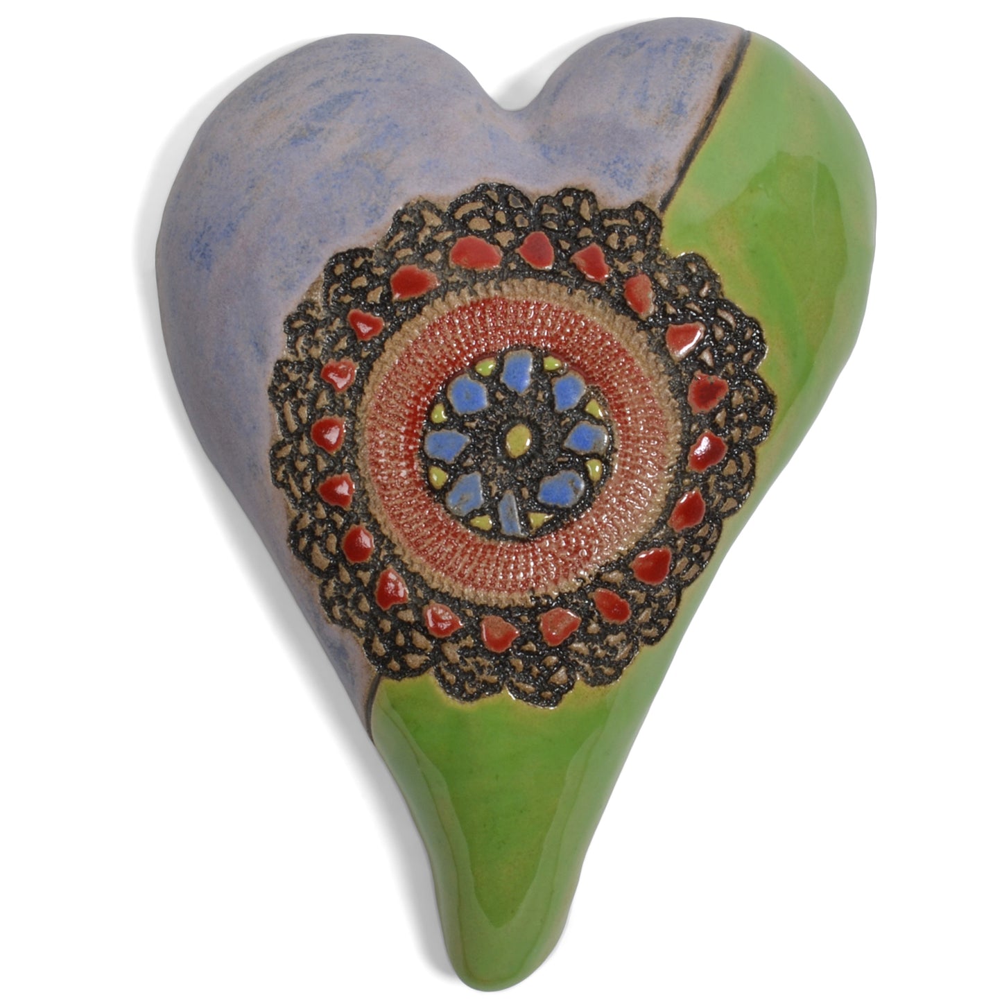 Laurie Pollpeter Eskenazi Heart Wall Art, Cirque Medallion, Green HT305G