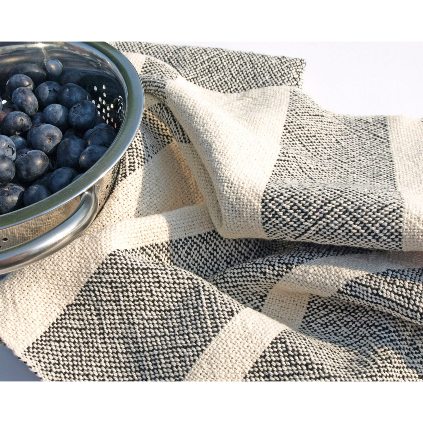 Loomination Handwoven 100% Cotton Tea Towel, Modern Stripe
