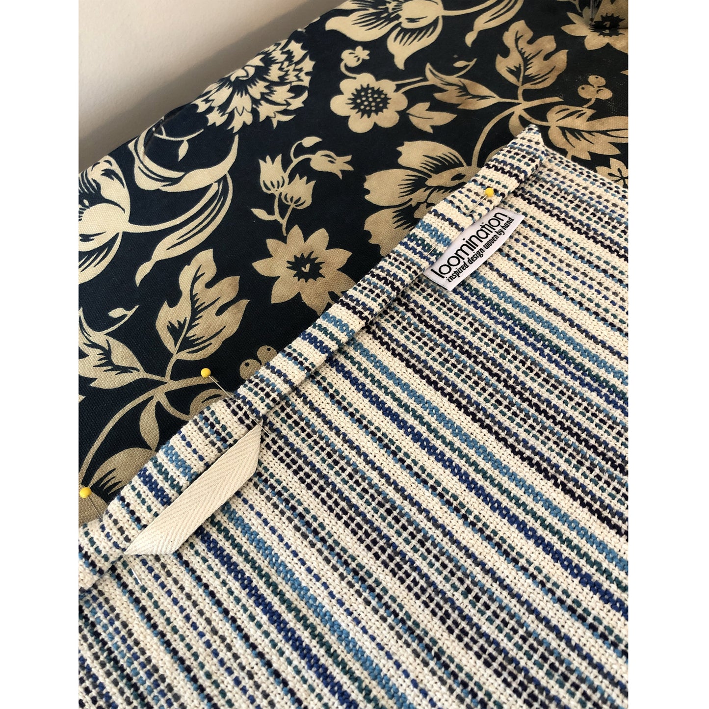 Loomination Handwoven 100% Cotton Tea Towel, Modern Stripe