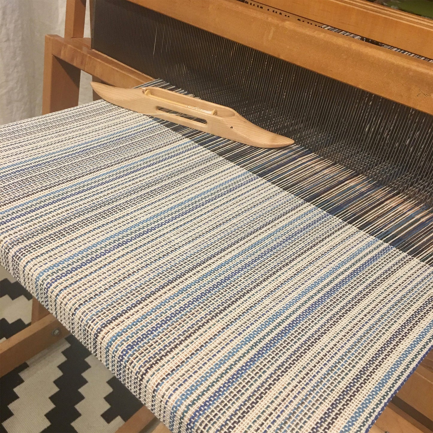 Loomination Handwoven 100% Cotton Tea Towel, Modern Stripe