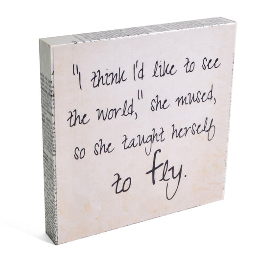 MKC Photography She Taught Herself to Fly 5" x 5" Art Block - The Barrington Garage