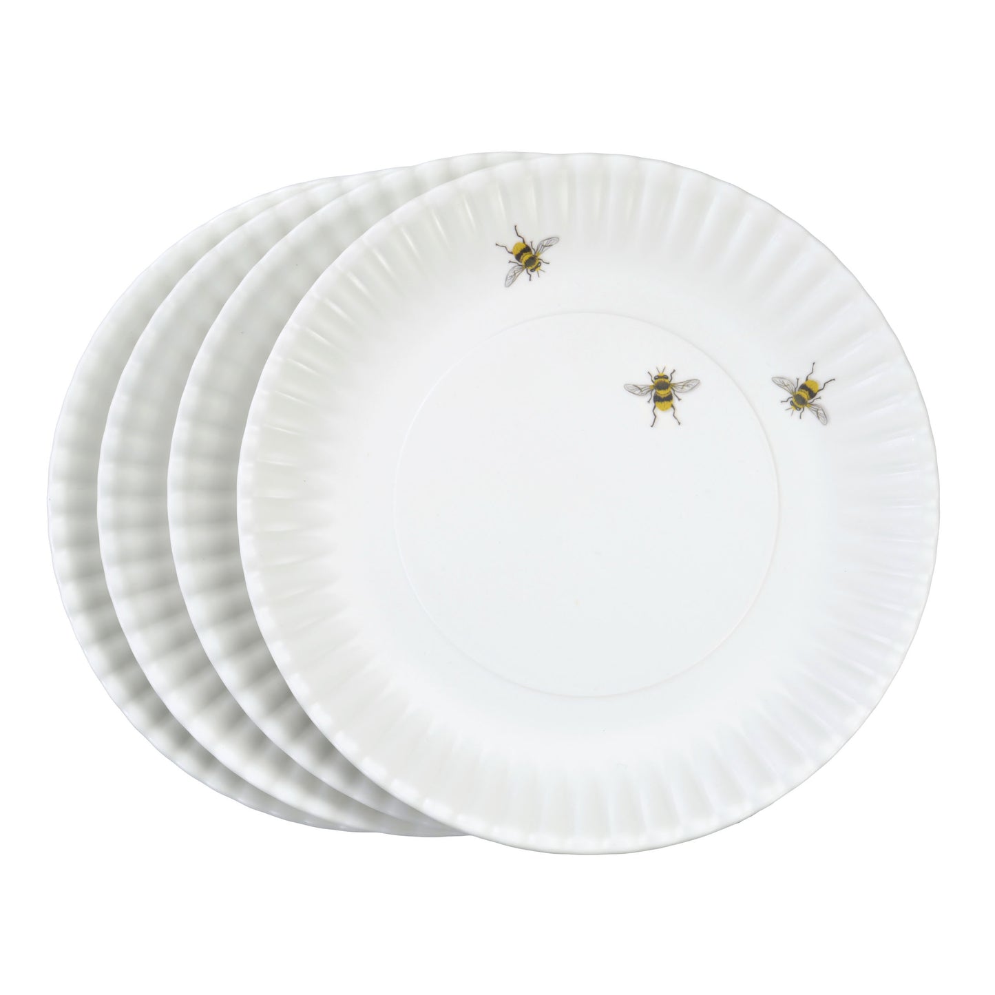 Mary Lake-Thompson Whimsical Bees Melamine Dinner Plates, Set of 4