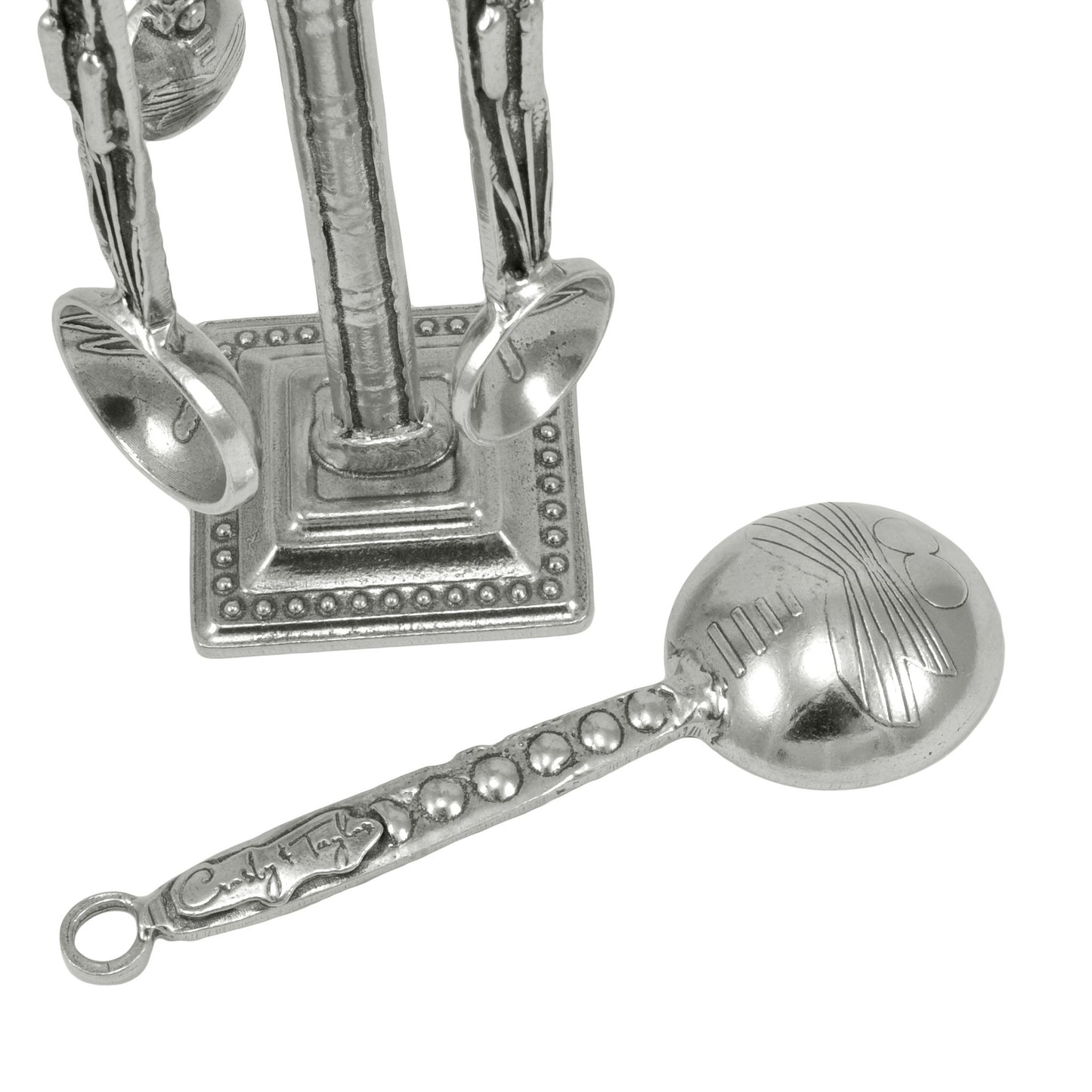 Crosby and Taylor Dragonfly Pewter Measuring Spoons with Display Post - The Barrington Garage