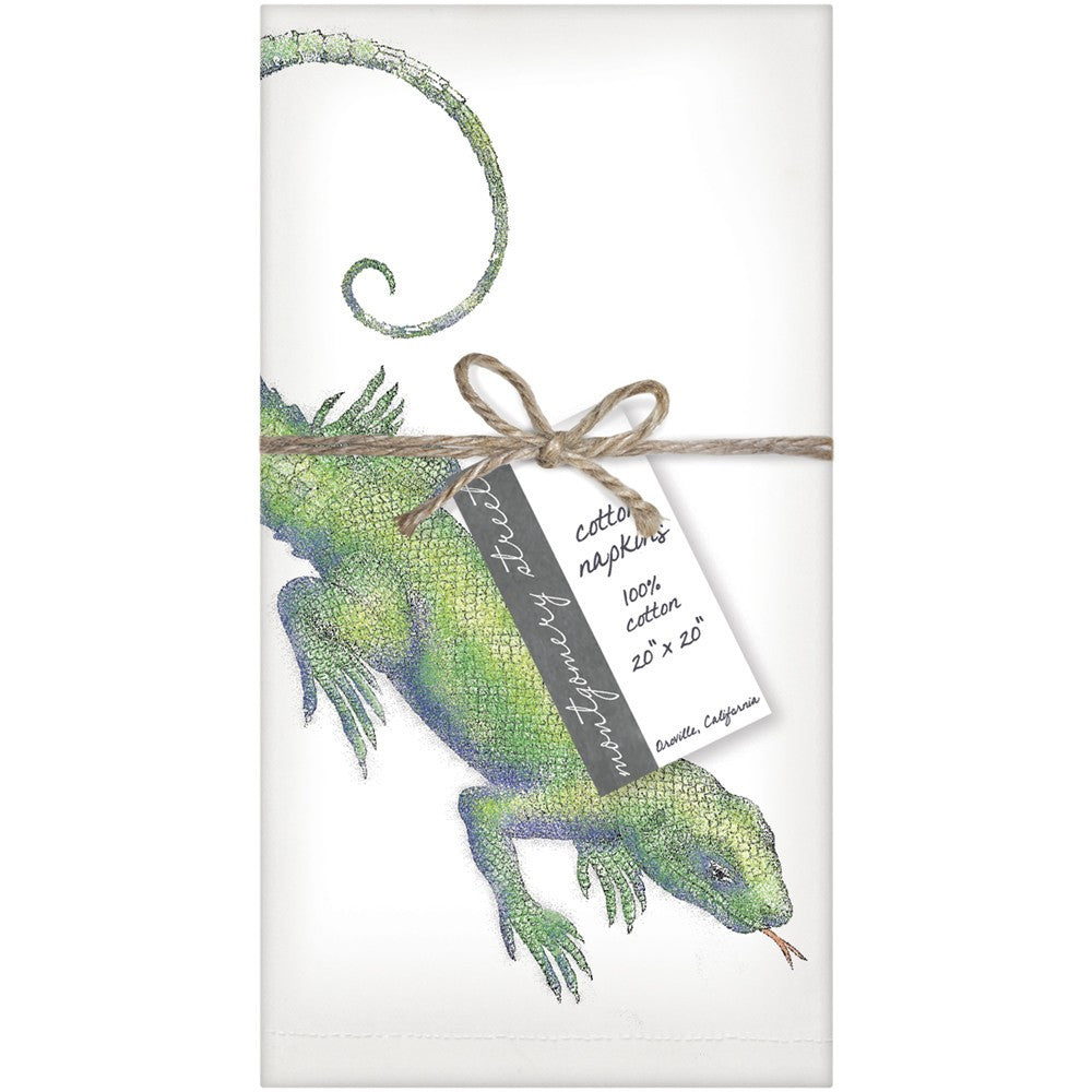 Montgomery Street Lizard Cotton Napkins, Set of 4 - The Barrington Garage