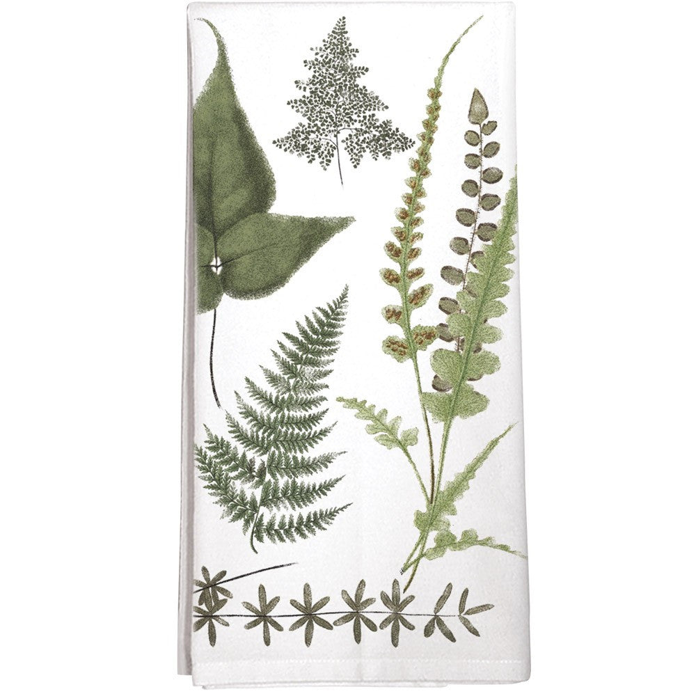 Montgomery Street Ferns Cotton Flour Sack Dish Towel