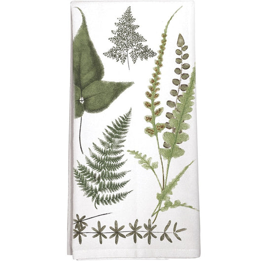 Montgomery Street Ferns Cotton Flour Sack Dish Towel