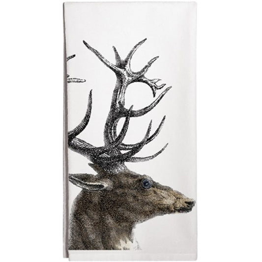 Montgomery Street Deer Antlers Cotton Flour Sack Dish Towel - The Barrington Garage