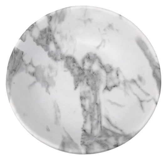 Merritt White Marble Pattern Melamine Salad Soup Cereal Bowl