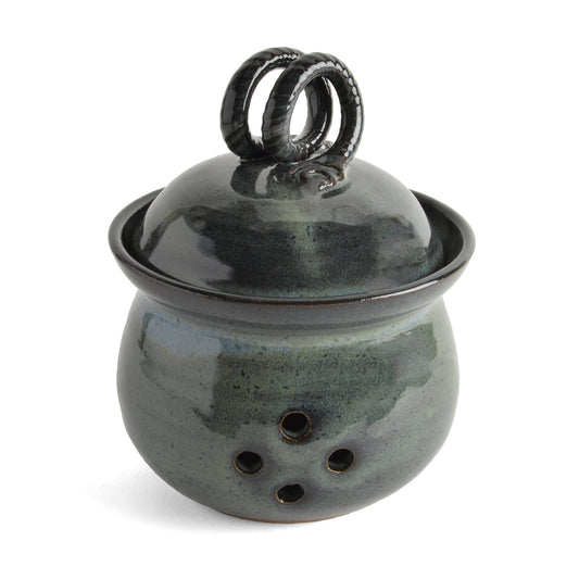 MudWorks Pottery Black Eyed Susan Garlic Keeper - The Barrington Garage