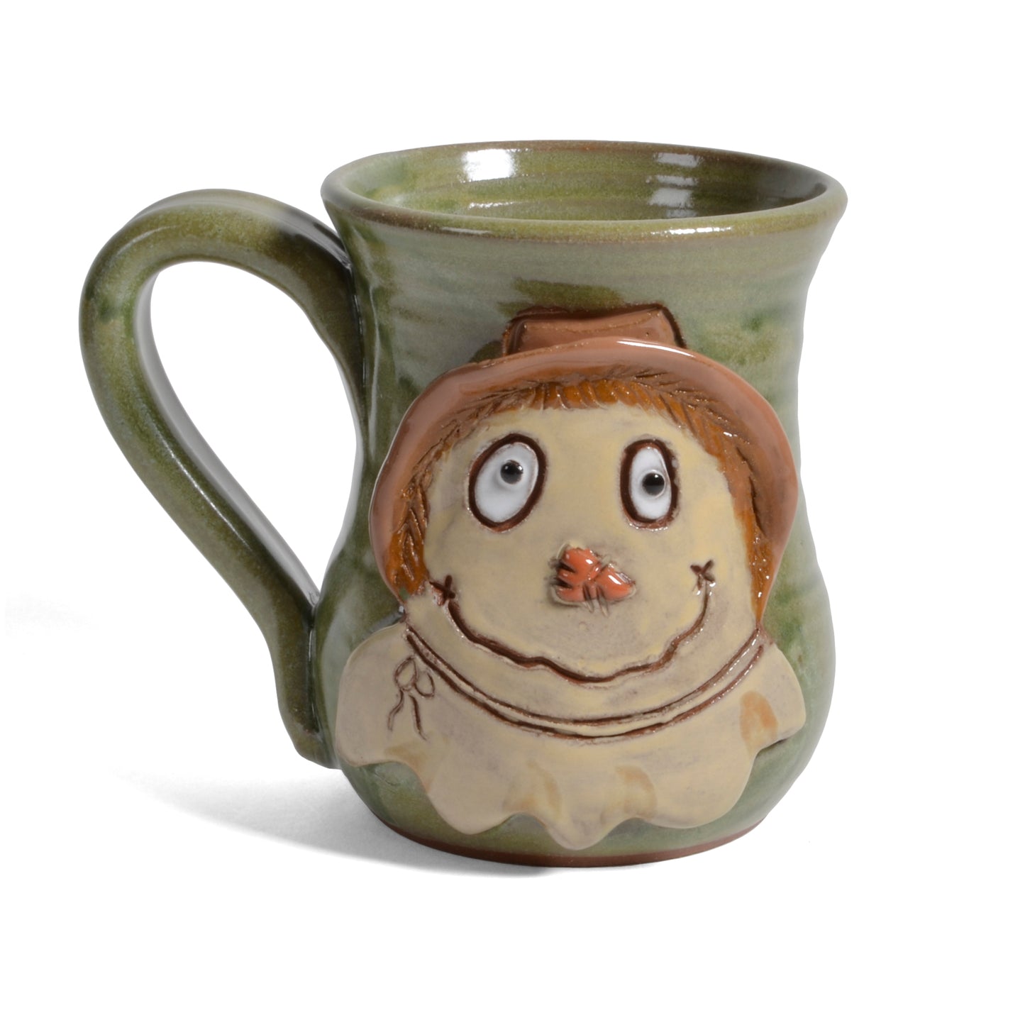 MudWorks Pottery Scarecrow Mug, Green