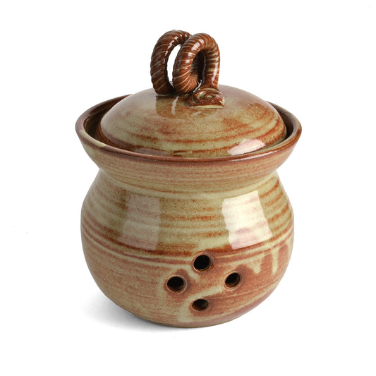 MudWorks Pottery Red Poppy Garlic Keeper - The Barrington Garage