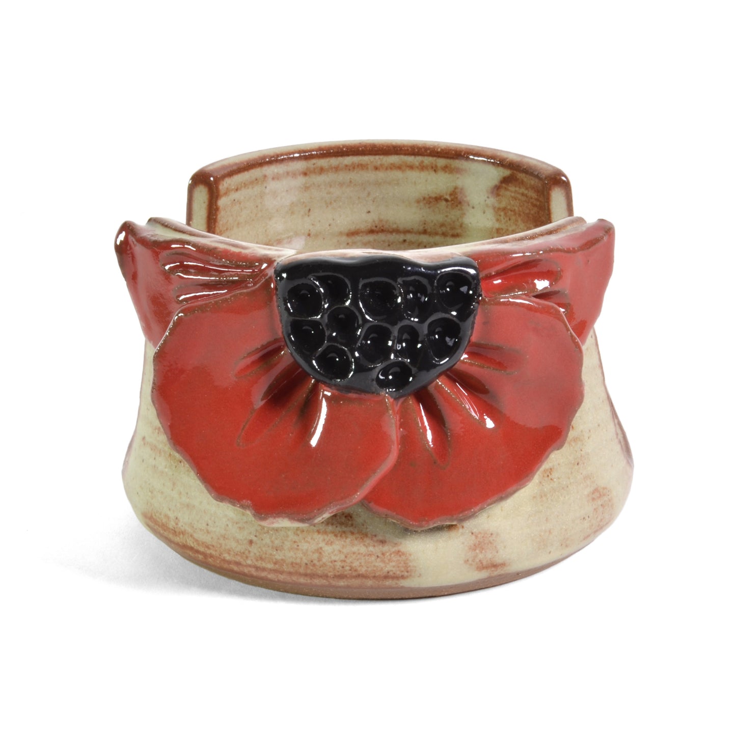 MudWorks Pottery Red Poppy Sponge Holder - The Barrington Garage