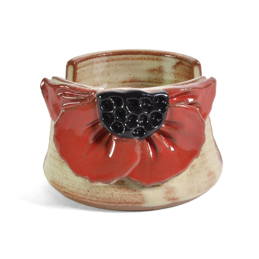 MudWorks Pottery Red Poppy Sponge Holder - The Barrington Garage