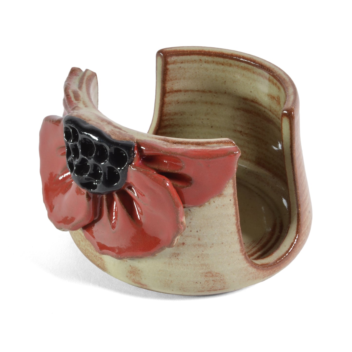 MudWorks Pottery Red Poppy Sponge Holder - The Barrington Garage