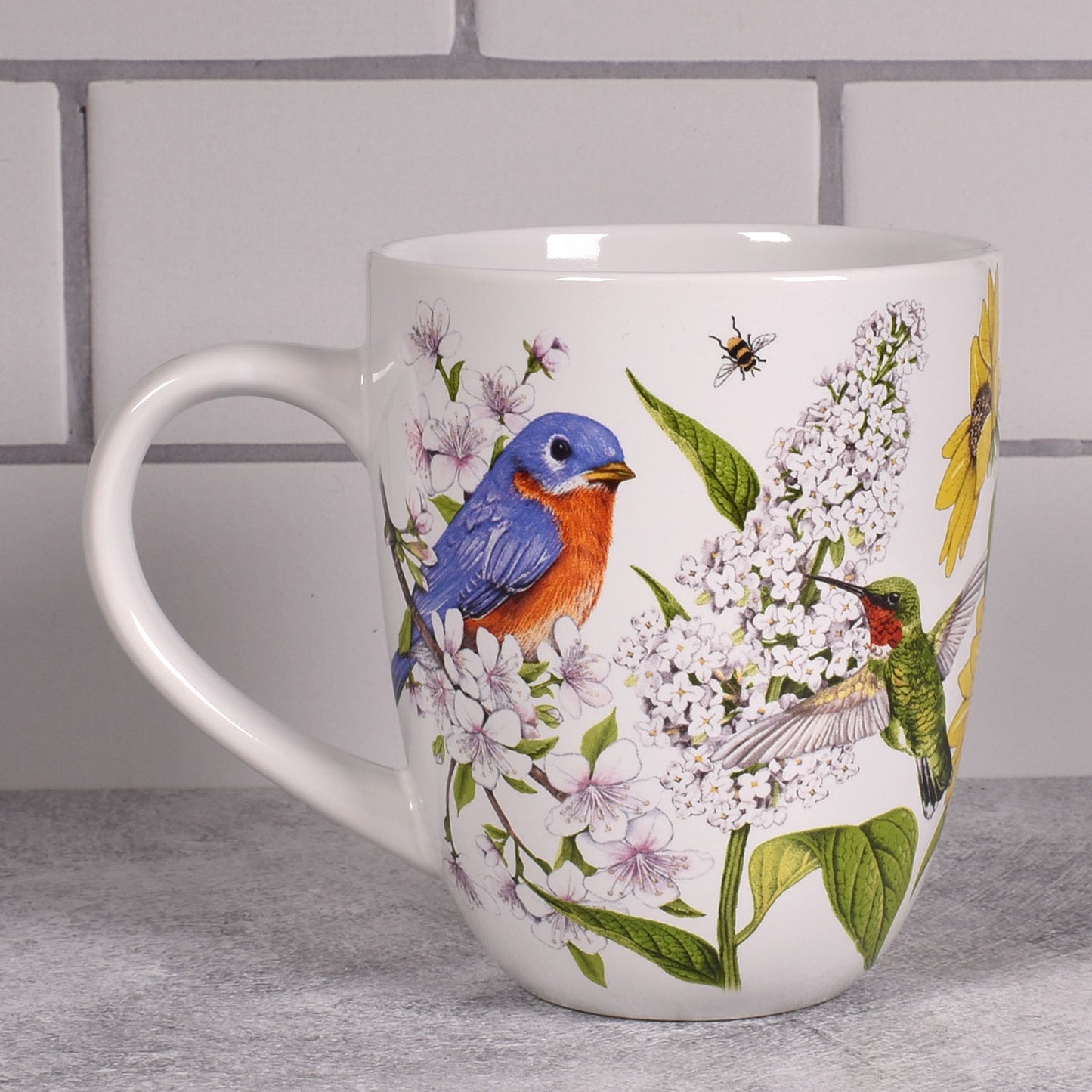 Mary Lake-Thompson Spring Birds 16-ounce Stoneware Mug