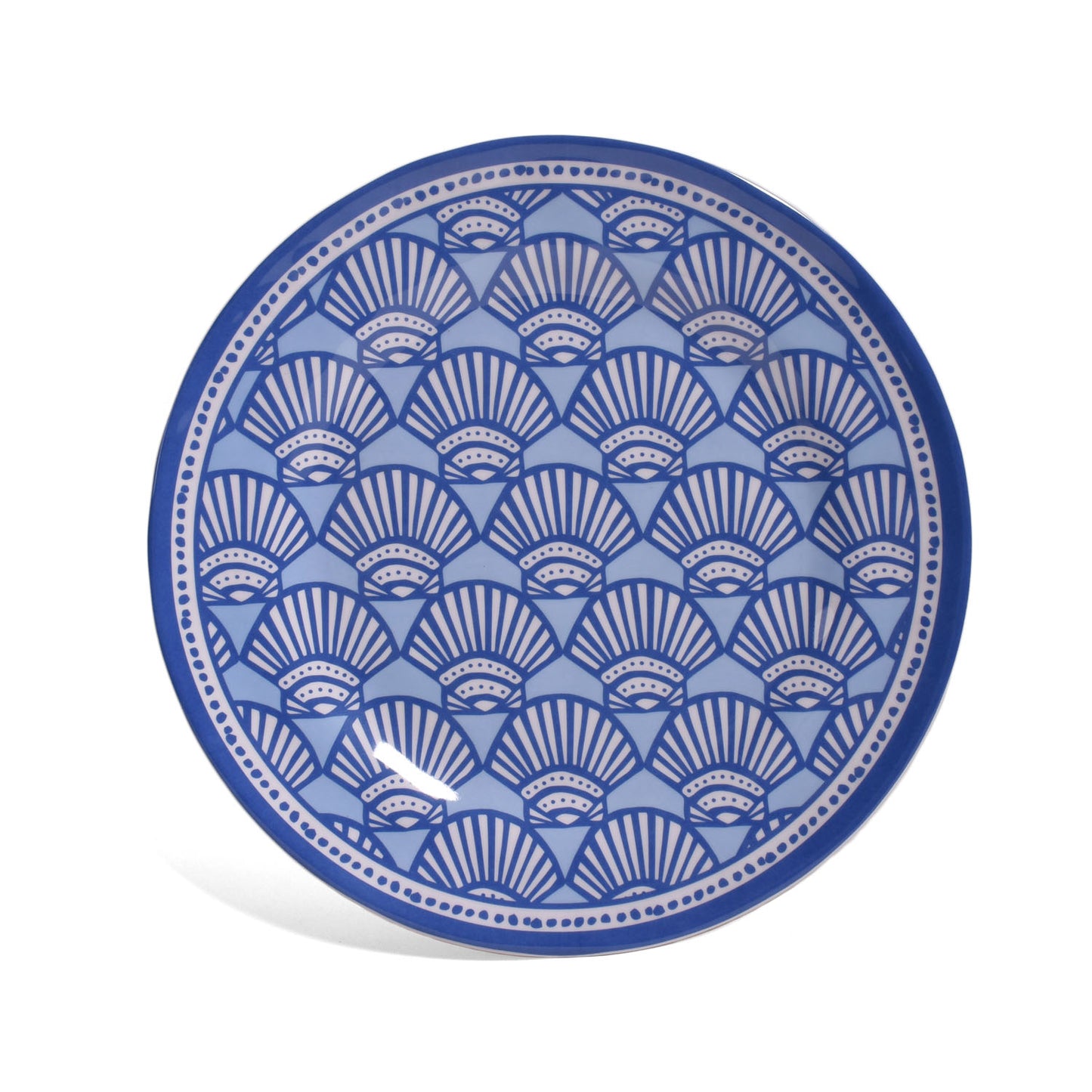 Merritt Designs Periwinkle Shells by Kate Nelligan 8-1/4-inch Melamine Salad Plate, Set of 6