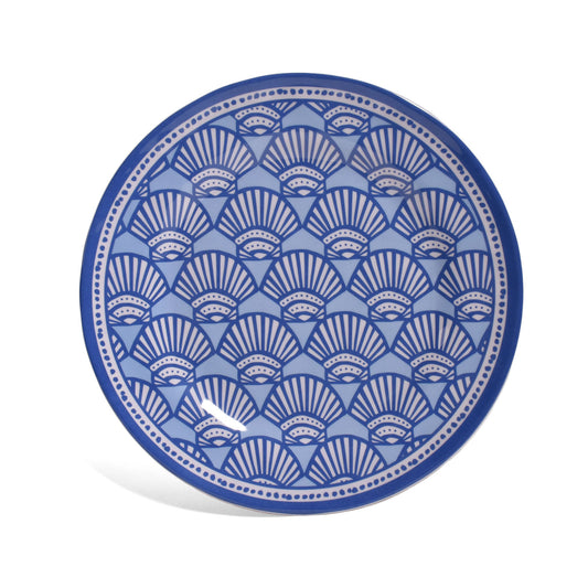 Merritt Designs Periwinkle Shells by Kate Nelligan 8-1/4-inch Melamine Salad Plate, Set of 6