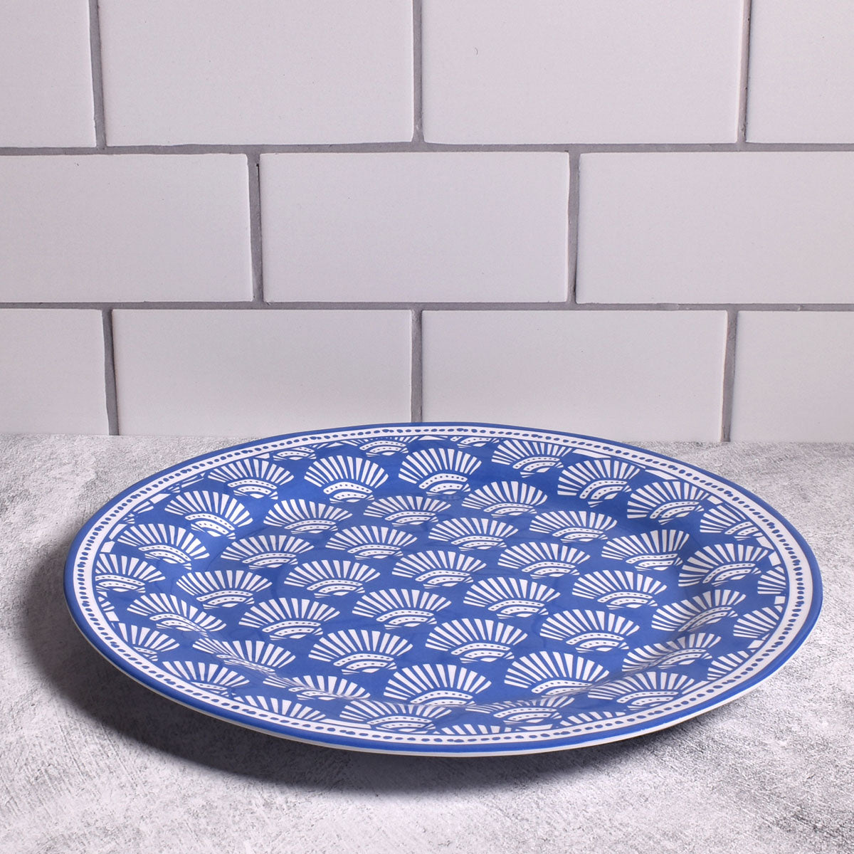 Merritt Designs Periwinkle Shells by Kate Nelligan 11-inch Melamine Dinner Plate, Set of 6