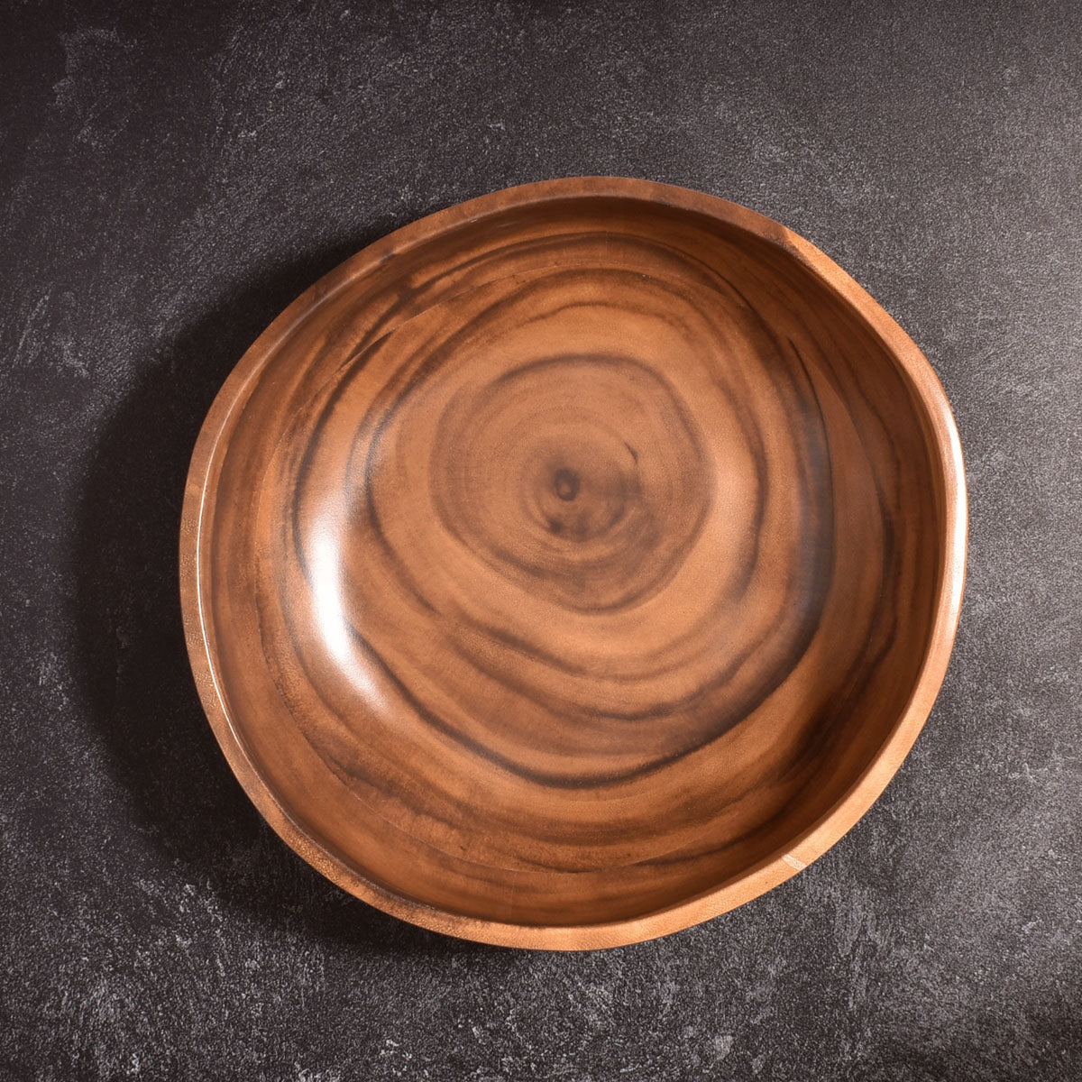 Merritt Designs Faux Sequoia Wood 12-1/2-inch Melamine Serving Bowl