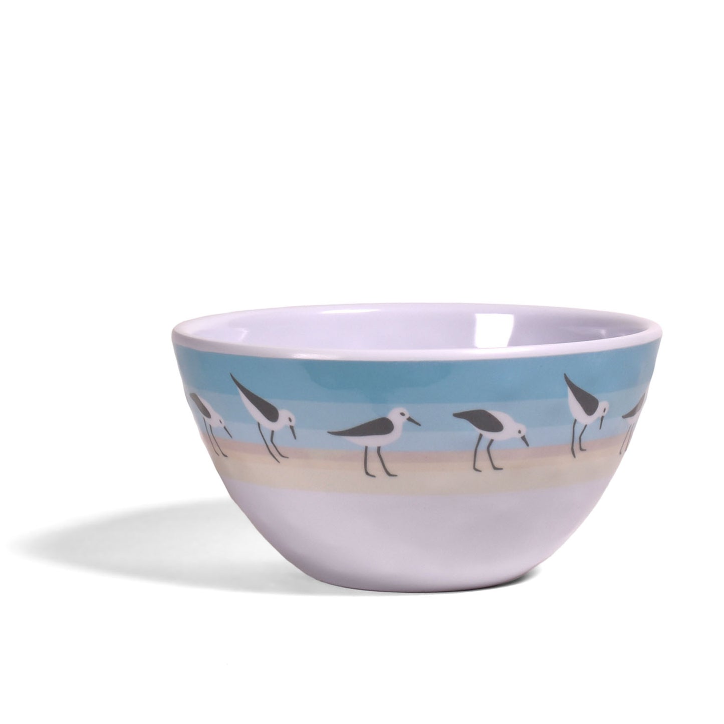 Merritt Designs Sandpipers by Kate Nelligan 6-inch Melamine Salad Bowl, Set of 6
