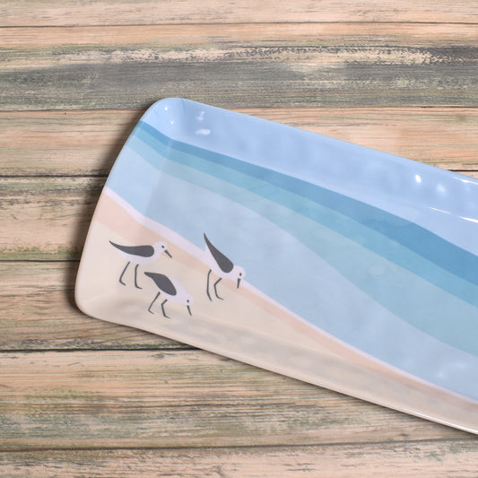 Sandpipers by Kate Nelligan 15-inch Melamine Loaf Tray