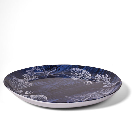 Merritt Silver Shell Coral 10.5-inch Melamine Dinner Plate, Set of 6