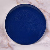 Merritt Silver Shell Blue Sparkle 8-inch Melamine Salad Plate, Set of 6