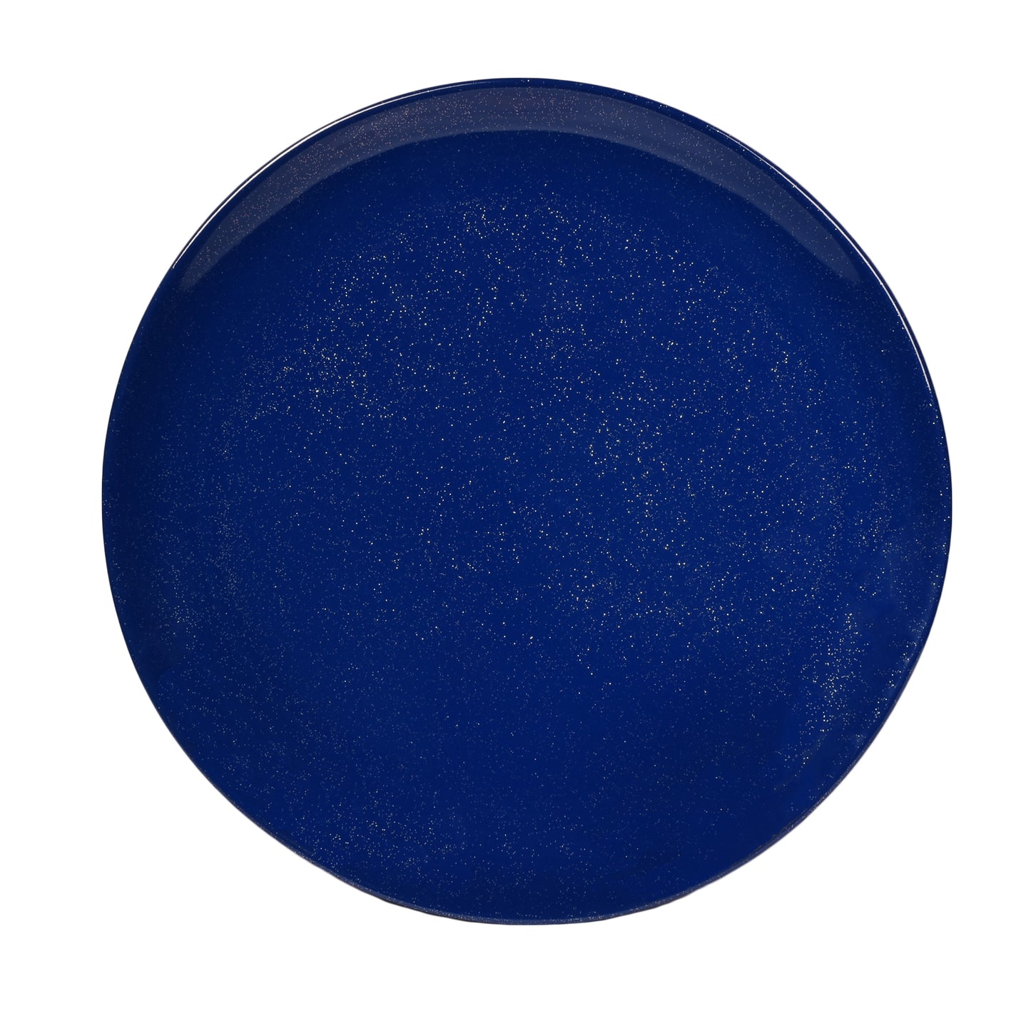 Merritt Silver Shell Blue Sparkle 8-inch Melamine Salad Plate, Set of 6