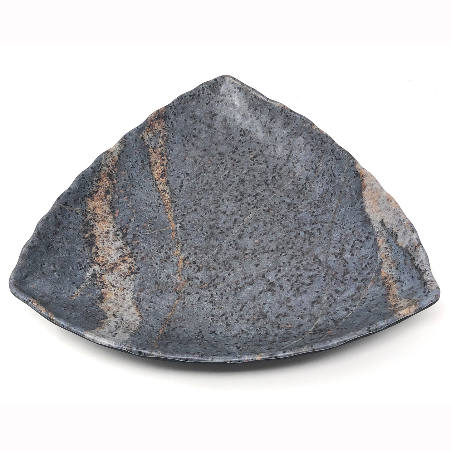 Merritt Limestone Print 12" Triangle Melamine Serving Bowl