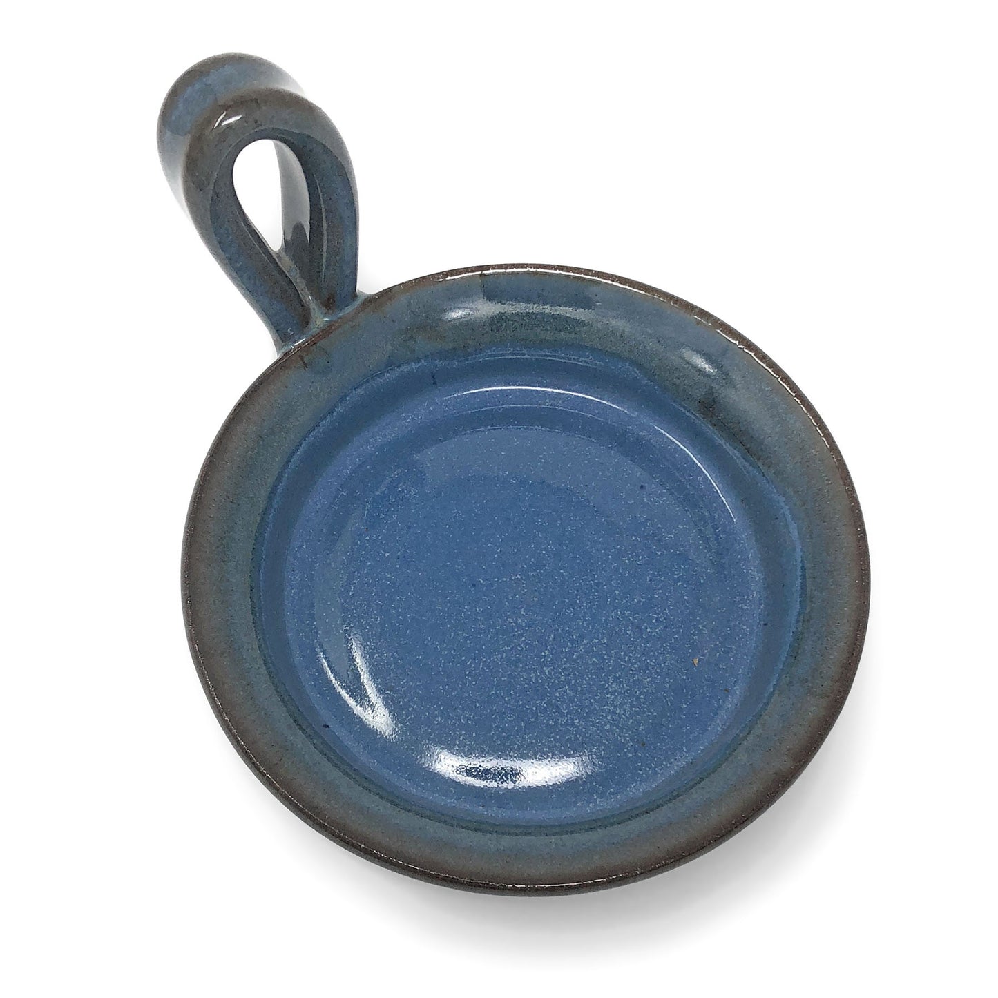 MudWorks Pottery Microwave Omelet Maker, Barrington Blue, Top View