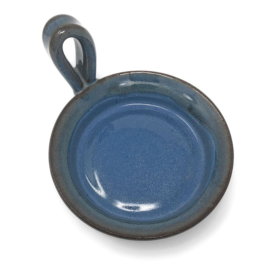 MudWorks Pottery Microwave Omelet Maker, Barrington Blue, Top View