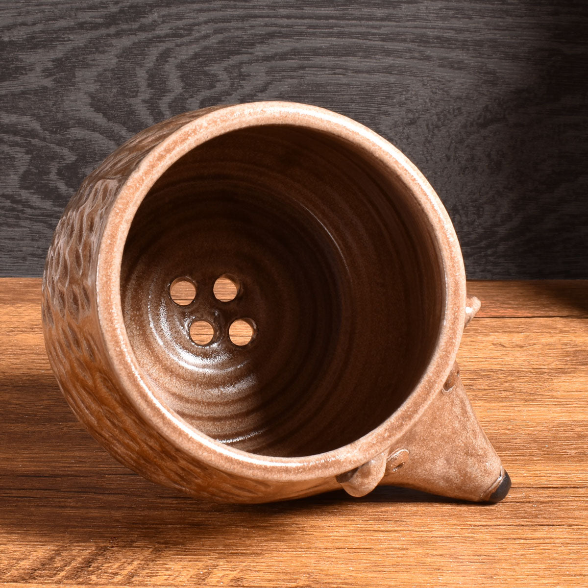 MudWorks Pottery Henry the Hedgehog 3-inch Planter, Handmade in the USA