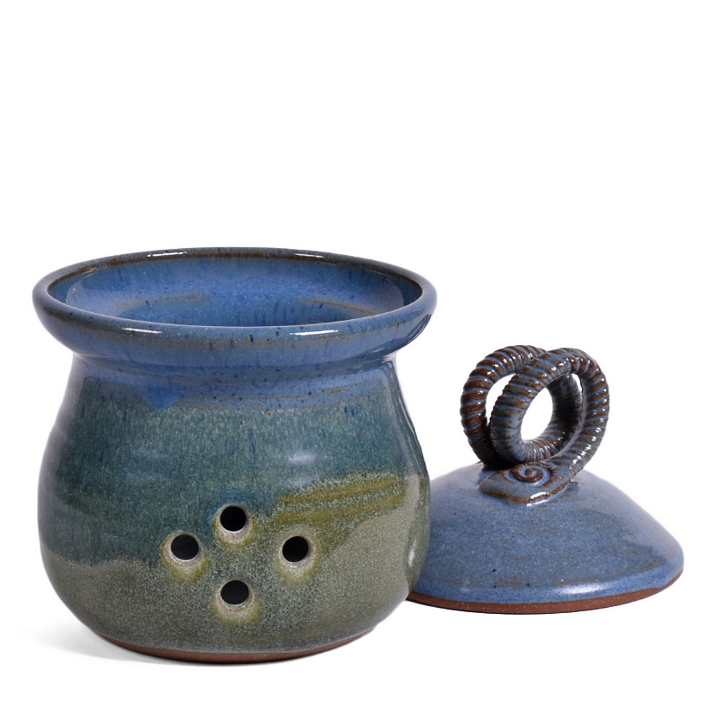MudWorks Pottery Our House Garlic Keeper Jar, Handmade in the USA