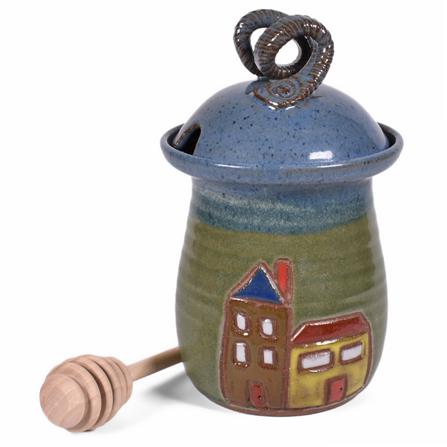 MudWorks Pottery Our House Honeypot, Handmade in the USA